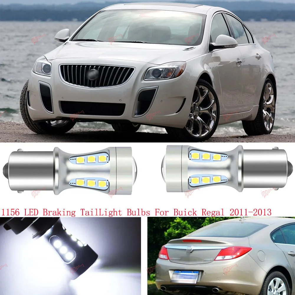 

2pcs Error Free 1156 LED Stop Braking Tail Projector Light Bulbs For Buick Regal 2011-2013