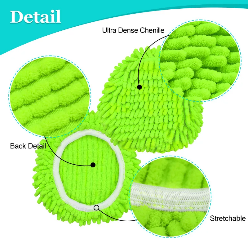 Replacement Mop Refills Chenille Pad  for 0-Ceda EasyWrin Dry Wet Mop Refills for Floor Cleaning Microfiber Pads