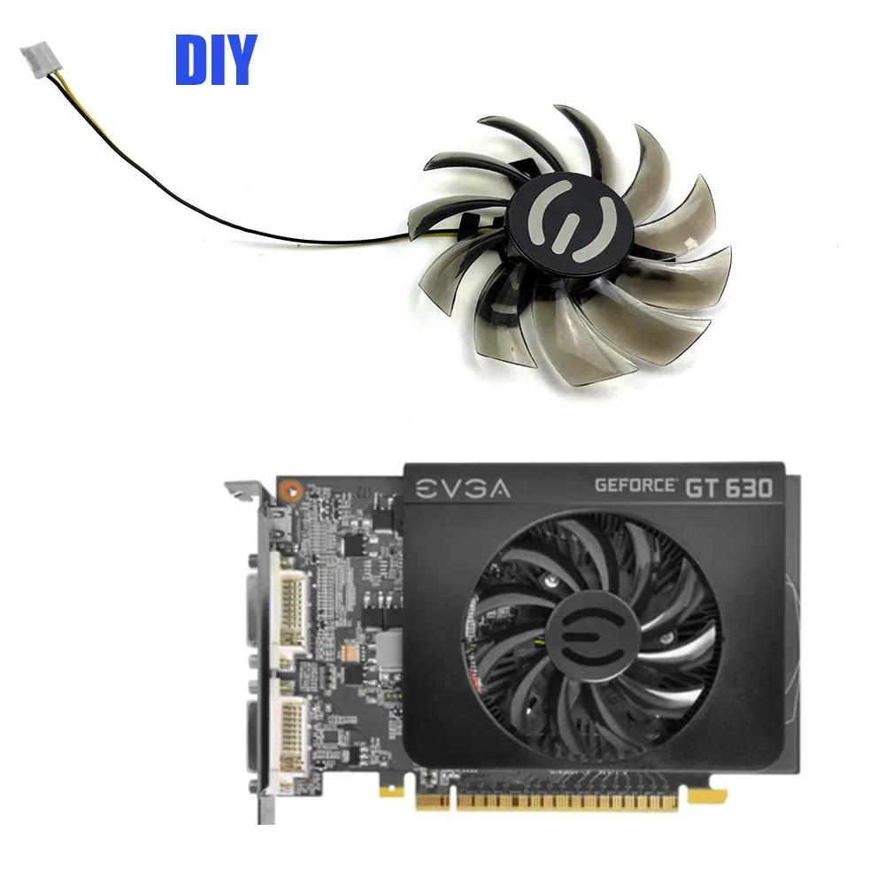 

DIY Suitable for EVGA GT 630 GPU cooling fan 75MM 2Pin PLD08010S12HH GT620 GT630 graphics card fan