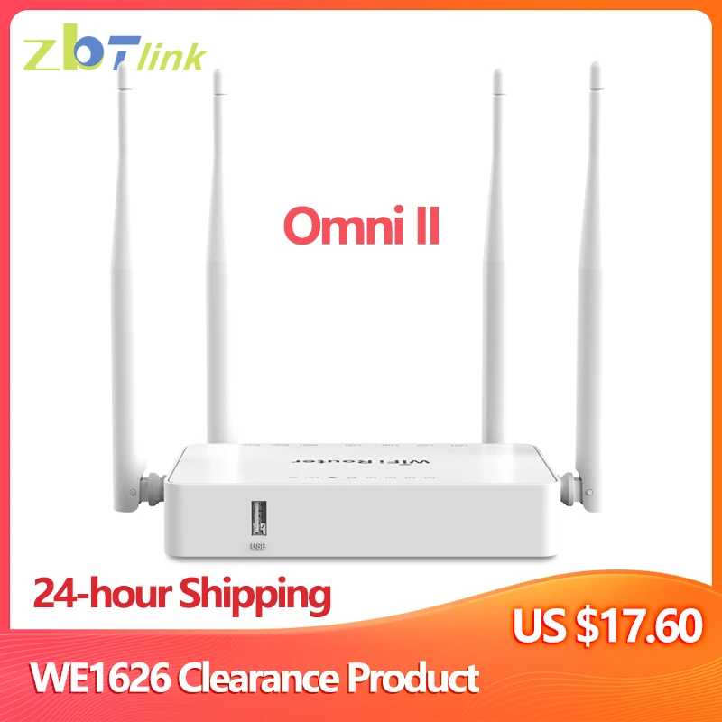 Zbtlink Wireless WiFi Router WE1626 Omni 2 OpenWrt for 4G USB Modem 4*Lan USB Wi-Fi 802.11g/b/n Access Point Stable Signal