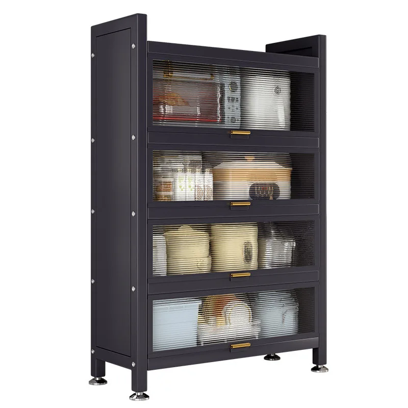 

Floor Household Storage Cabinet Dishes Side Cabinet Microwave Storag
