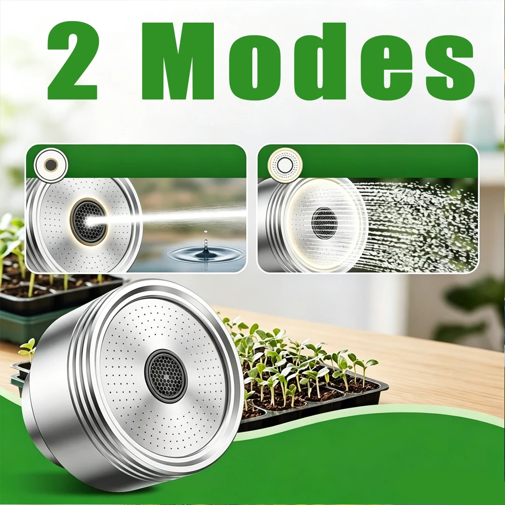 Aluminum Alloy Spray Nozzle with 1000 Holes for Potted Plants Vertical Gardens and Targeted Jet for Fence or Wall Rinsing