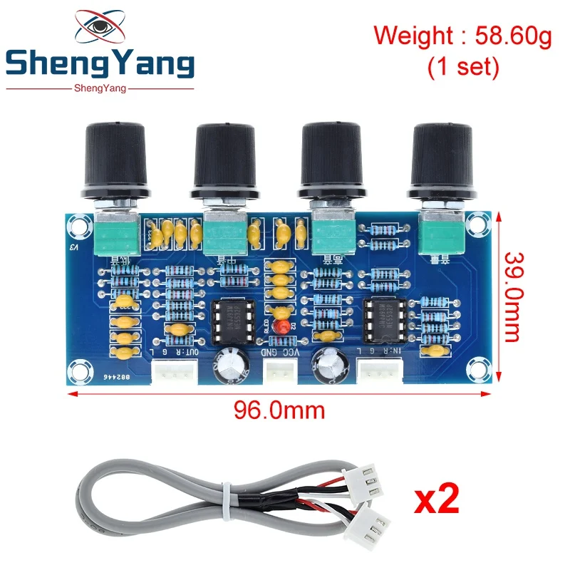 Imagem -02 - Tone Board com Ajuste de Volume Agudos Graves Pré-amplificador Controlador de Tom para Amplificador Ne5532 Xh-a901