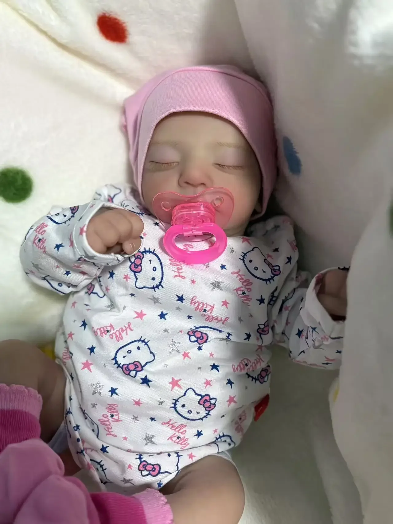 

EGO Customized Limited Supply 46cm Reborn Baby Kai Already Finished Doll Without Hair With Cute Dress Christmas Gift