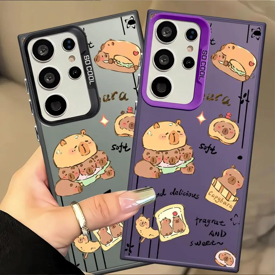 Phone Cover Case for Samsung Galaxy S25 S23 Ultra S25Edge S23 S20 Plus S24 FE S22 S21 Note 20 Ultra Cute Capybara Cool 
