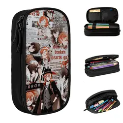 Chuuya nakhara Collage astuccio Bungou Stray Dogs Anime Pencilcases portapenne borsa per bambini studenti scuola cerniera cancelleria