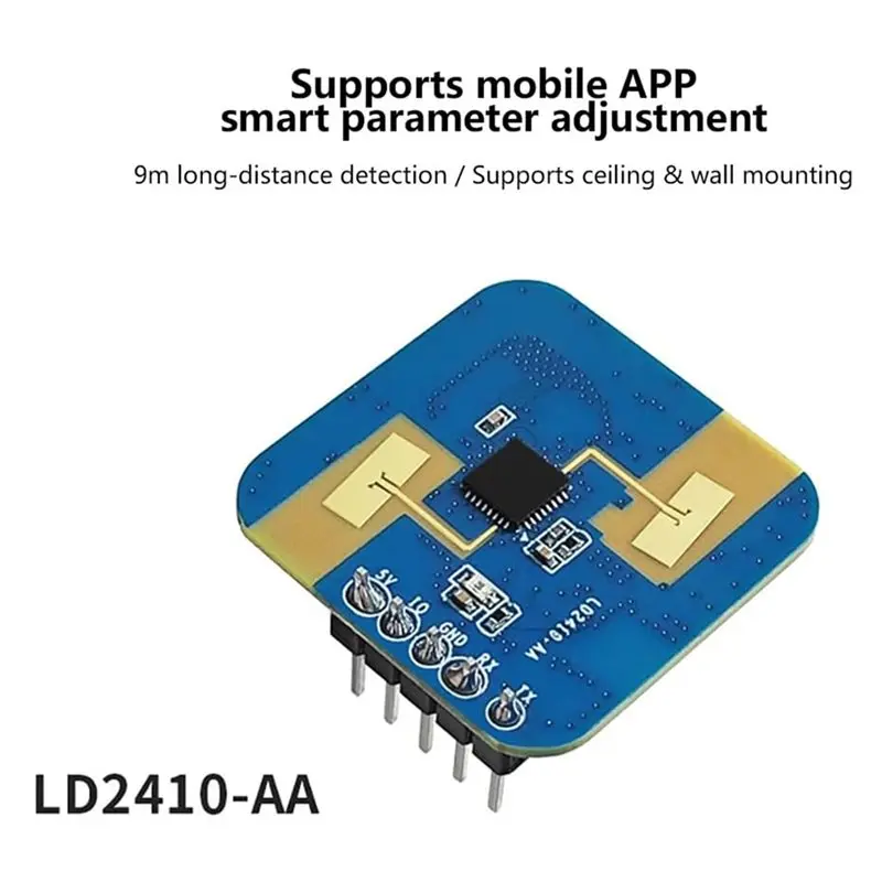 NEW HOT In Stock-Human Presence Sensor Module LD2410-AA 24G For UP To 9M Physical Activity· Slight Movement ·Rest Measurement