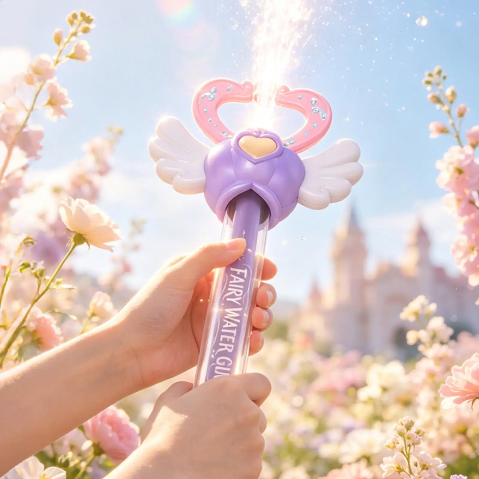 1pc girl Magic Fairy Wand Water Gun Sparkling Summer Water Play Toy for Kids Adults Birthday Gift W ater Battle Cannon