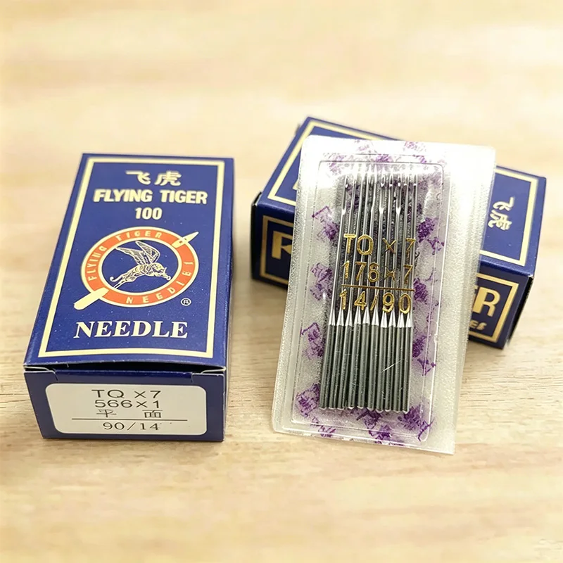 10PCS TQx7 Flying Tiger Needles 175x7 for JUKI Brother Etc Industrial Shank / Mushroom Button Sewing Machines Parts Accesories