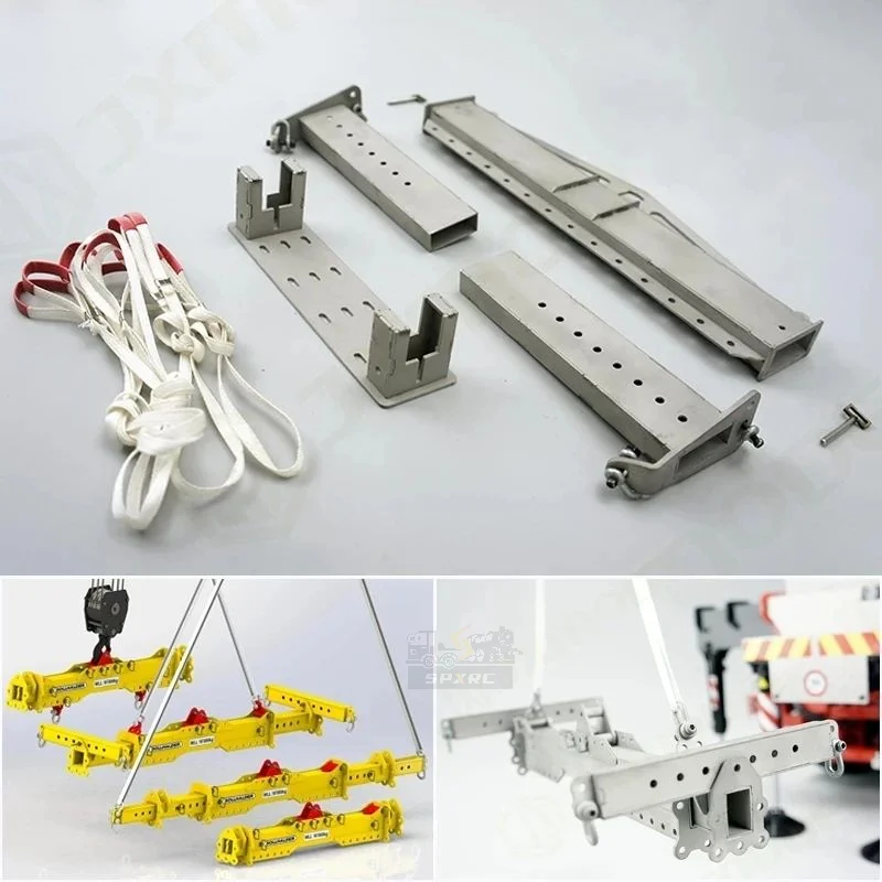 Multifunctional Telescopic Hanger F1650 Crane Spreader 1/14 For Tamiya Rc Truck Trailer Tipper Scania 770s Man F2000  Parts