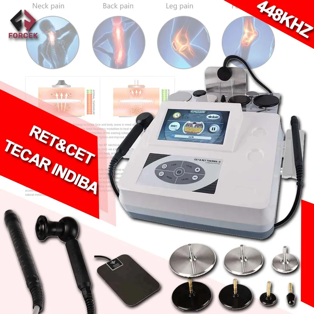 2 In 1 Tecar Therapy Machine  Radiofrequency Physiotherapy 448KHZ Weight Loss Machine Capacitive  CET RET RF Indiba For Body Pai