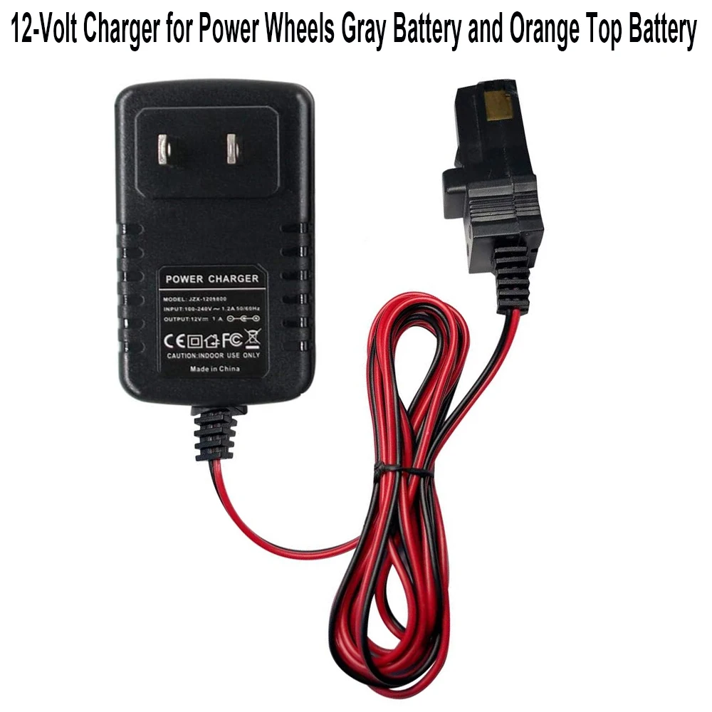 12 Volt for Power Wheels Battery Charger, Compatible for 12V Power Wheel Gray and Orange Top Battery Power Cord