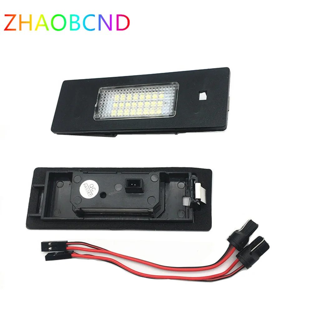 2PCS LED License Light Luz No Error Number Plate Lamp Car for BMW 1 Series E81 E87 E63 E64 M6 E85 E86 Z4 F12 F13 F20 K48