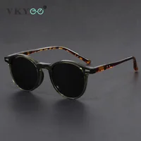 VICKY Simple clásico geométrico diseño redondo protección UV hombres mujeres gafas de sol polarizadas prescripción personalizable 1080
