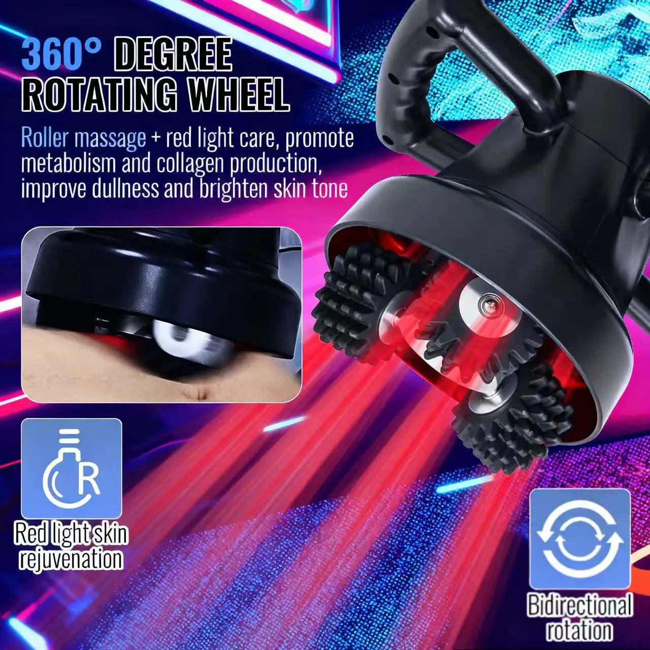 2026 New 360 Rotation Roller Massage Machine Slimming body shaping Endos Vibrating Lymphatic Drainage Celulite Reduction