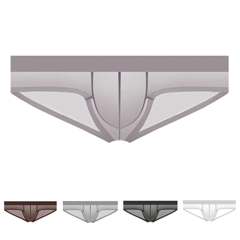

Men Ice Silk Ultra Thin Sheer Briefs Underwear Seamless Low Waist Panties Underpants Designed for Lightweight Use