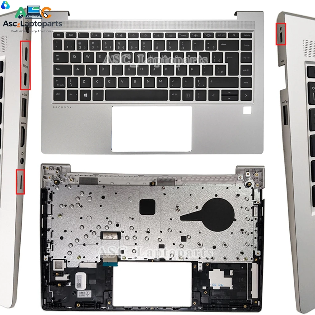 New for HP Probook 440 445 G10 ZHAN 66 PRO 14 G6 HSN-Q32C Brazil Latin French Spanish UK US BACKLIT Keyboard & Silver Palmrest
