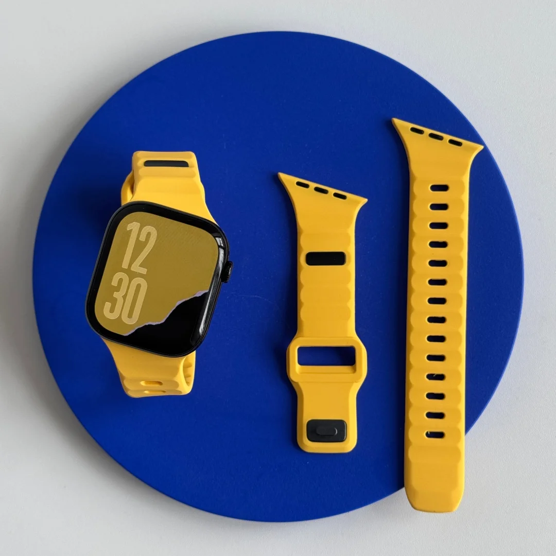Силиконовый спортивный ремешок для Apple Watch Band Ultra 49 мм, 46 мм, 45 мм, 44 мм, 41 мм, 40 мм, браслет Correa для iWatch Series 11, 10, 9, 8, 7, 6, 5, SE