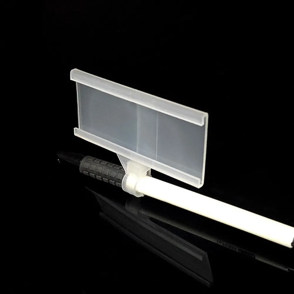 10Pcs High Quality Plastic Price Tag Holder Snapon Lockon Hanging Sign Card Holder Translucent Label Holder Retail Store Display