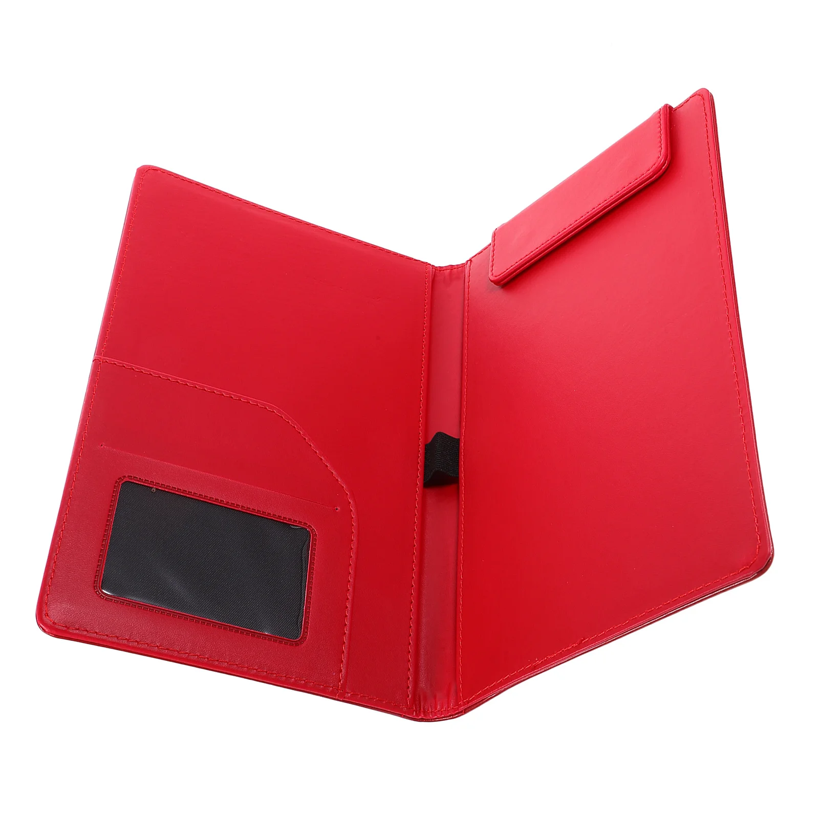 

Clipboard 3 Prong Folders with Pockets Tablet Sticky Notes Binder Clips Writing Support Boards Bills Red Pu Students