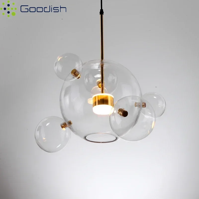 

Modern Minimalist Nordic Glass Stone Bubble Ball LED Pendant Light Art Creative Lamp for Living Room Home Decoration Chandelier