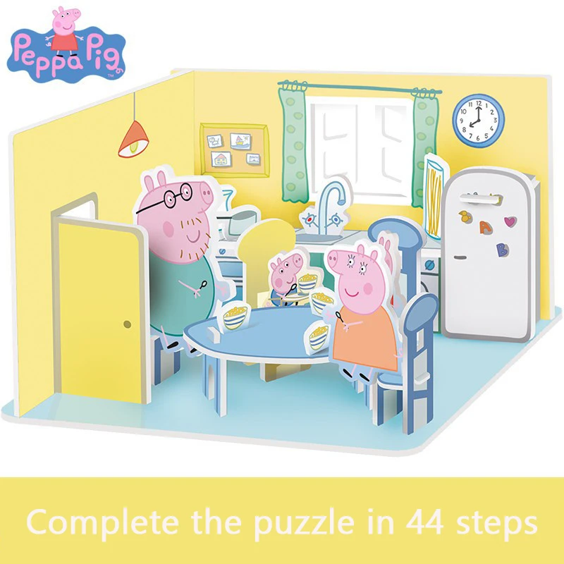 Peppa Pig 3D Puzzle modèle Puzzle jouet pour garçons et filles de plus de 3 à 6 ans Puzzle pour enfants cadeau d'anniversaire jouet