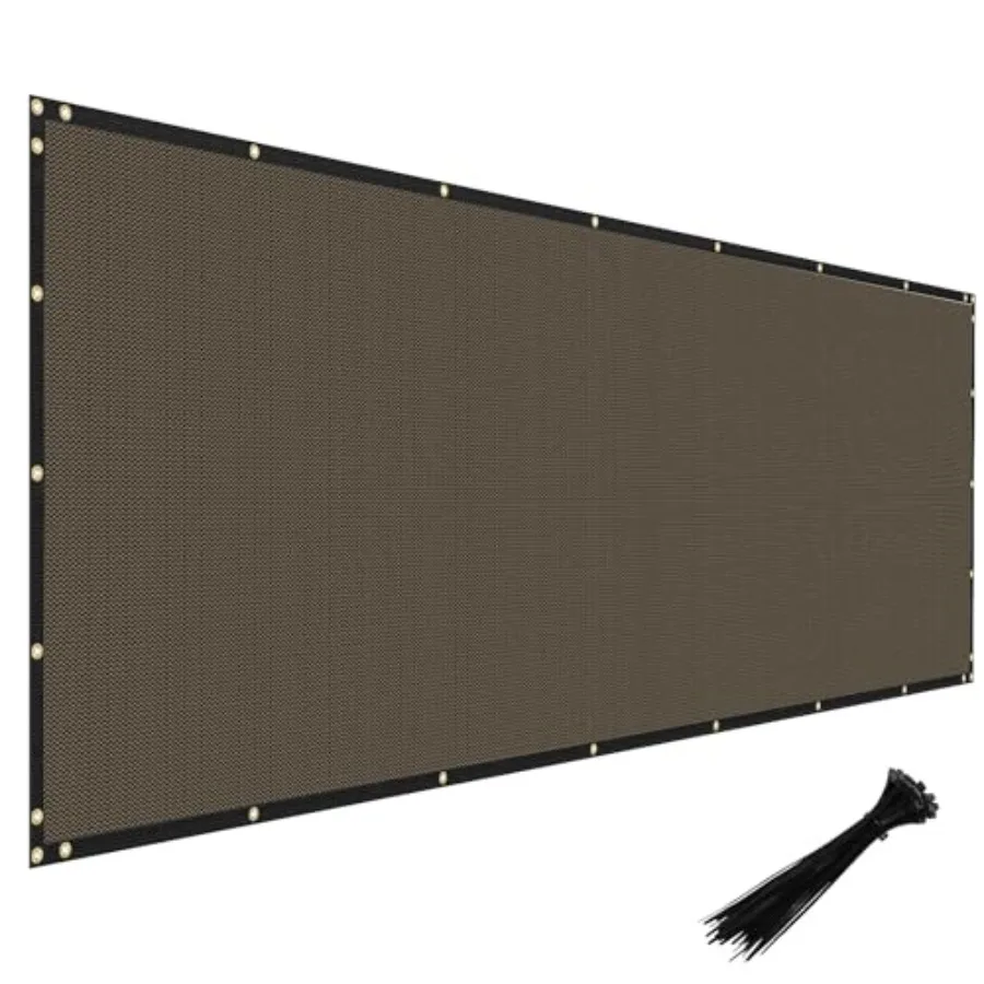Windscreen4less 4' x 12' Privacy Fence Screen Heavy Duty Windscreen Fencing Cover Windblock Mesh Fabric Shade Cloth with Brass