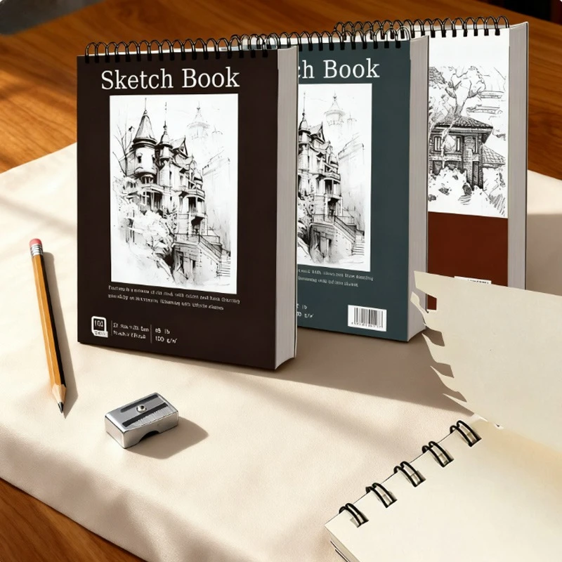 

Альбом для рисования катушки А4, 100 листов, 100 г/м2, утолщенная бумага для рисования, акварельный карандаш, маркер, живопись, граффити