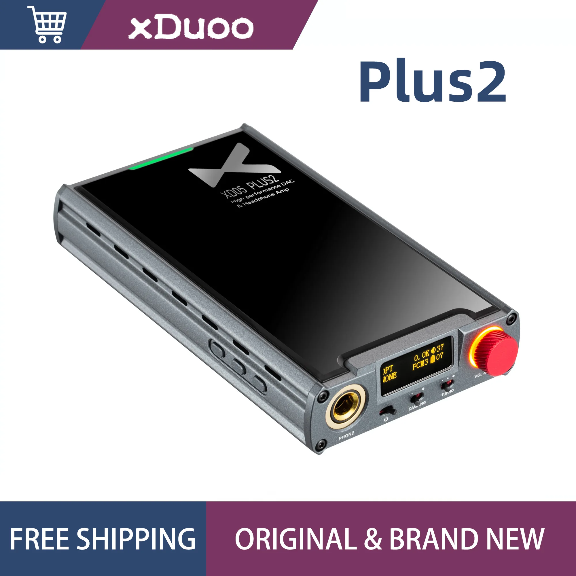 

XDUOO XD05 Plus2 Портативный высококачественный усилитель для наушников ЦАП, новое обновление, высокая способность декодирования DSD256 HIFI Audio