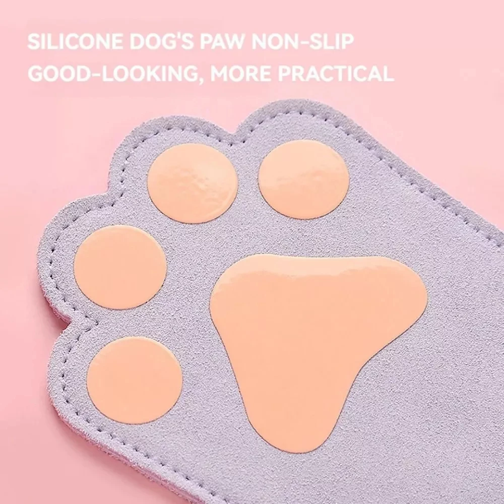 Durable Anti-slip Deadlift Grip Band Dog Paw Shape Cowhide and Silicone Cowhide Palm Guard Fits The Palm Cute Power Belt