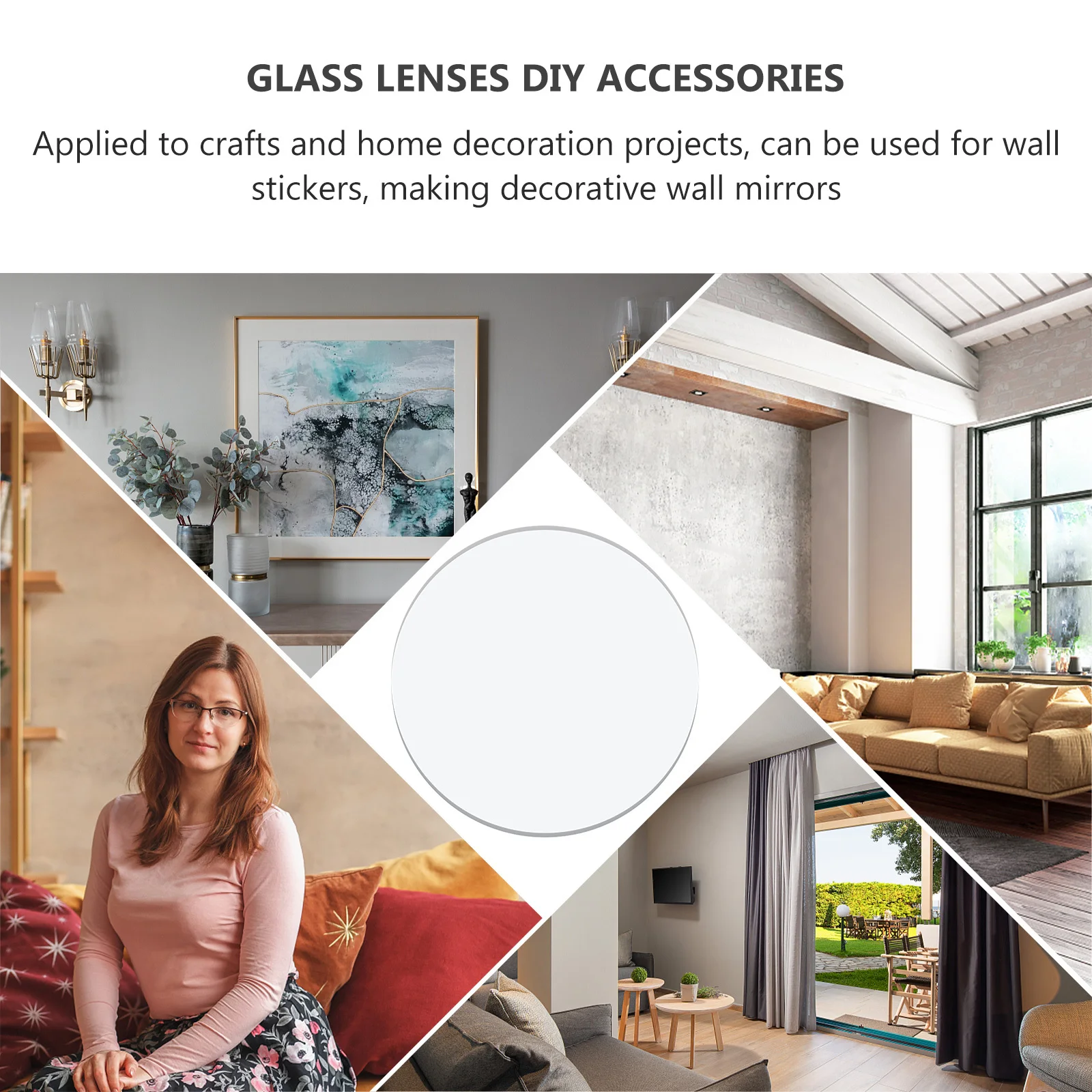 

50 шт., стеклянные зеркальные нашивки, сделай сам, декоративные зеркала, плитка, подарки для любителей рукоделия для художественных проектов и украшения дома