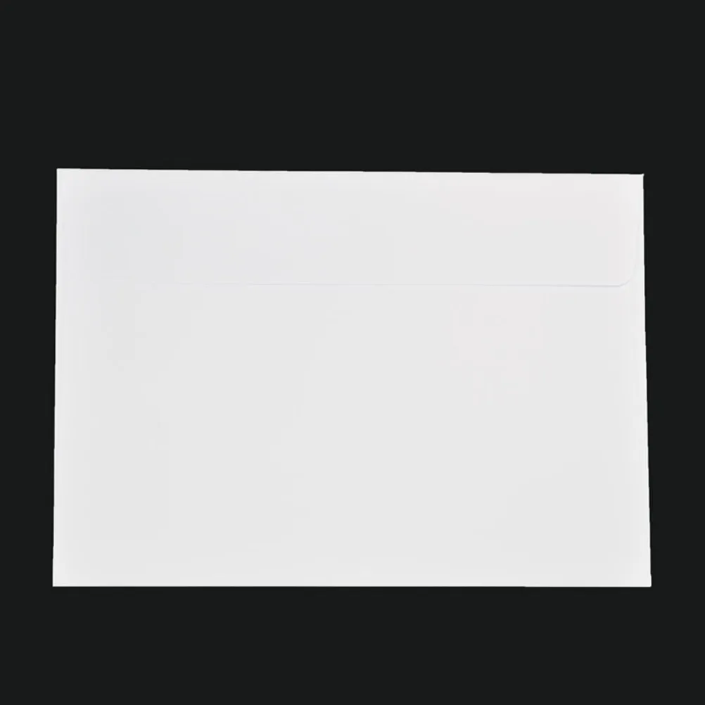 

50Pcs Self-Adhesive Envelope White Paper Classic Design Smooth Writing for Corporate Party Wedding Office Stationery