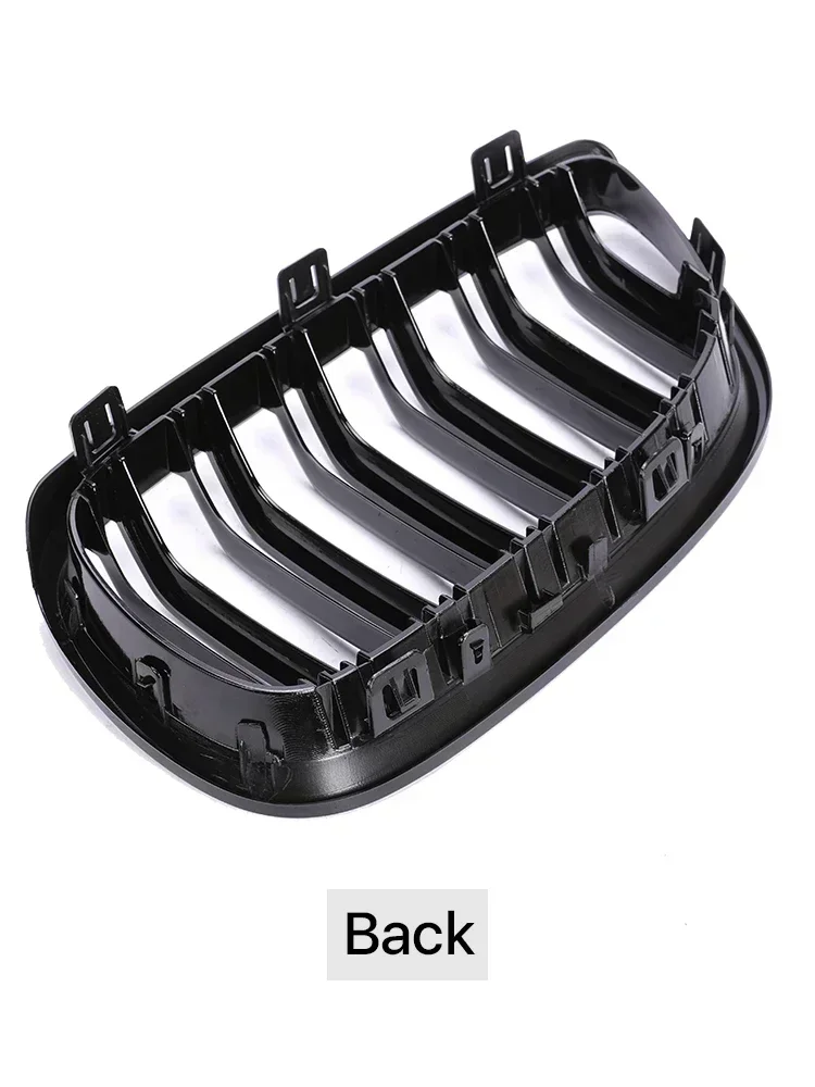 Front Kidney Bumper Grill For BMW 5 Series E92 E93 2005-2009 Double Slat Chrome Carbon M Color Racing  Accessory