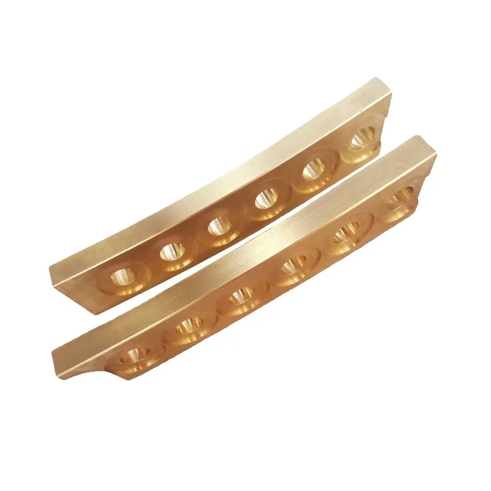 High Quality Durable Self-Lubricating Slide Plates Customizable Copper Alloy Bronze Wear-Resistant Blocks Casting Services