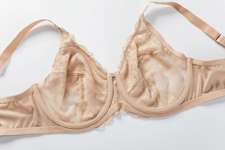 Sutiã de Minimizador Underwire sem forro para mulheres, cobertura total, sem acolchoamento, plus size, 36, 38, 40, 42, 44, DD, E, F, G, H, I