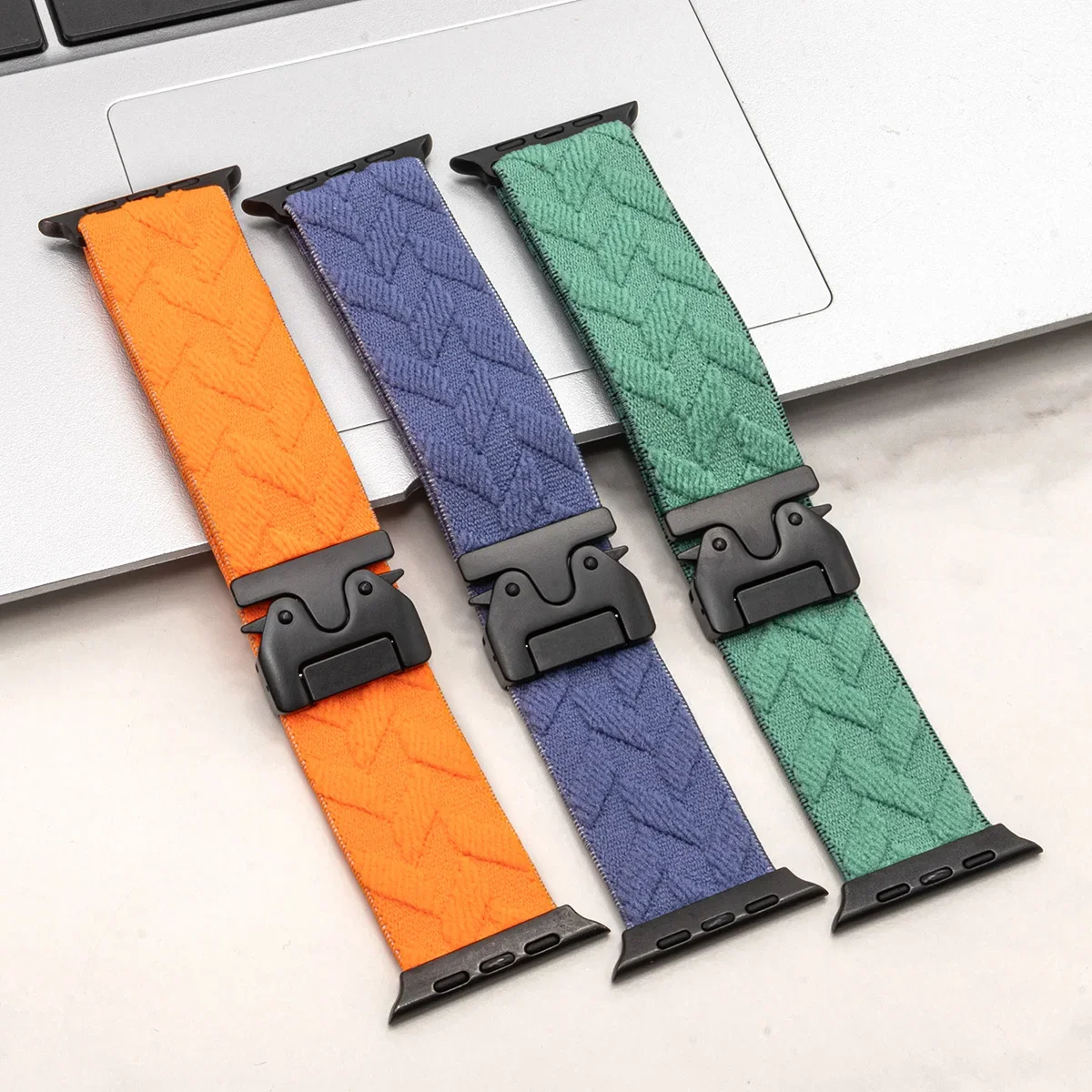 Нейлоновый ремешок для Apple Watch 10, 9, 8, 7, 6 se, эластичный ремешок с парашютом и принтом для умных часов iwatch 5, 4, 3, сменный браслет