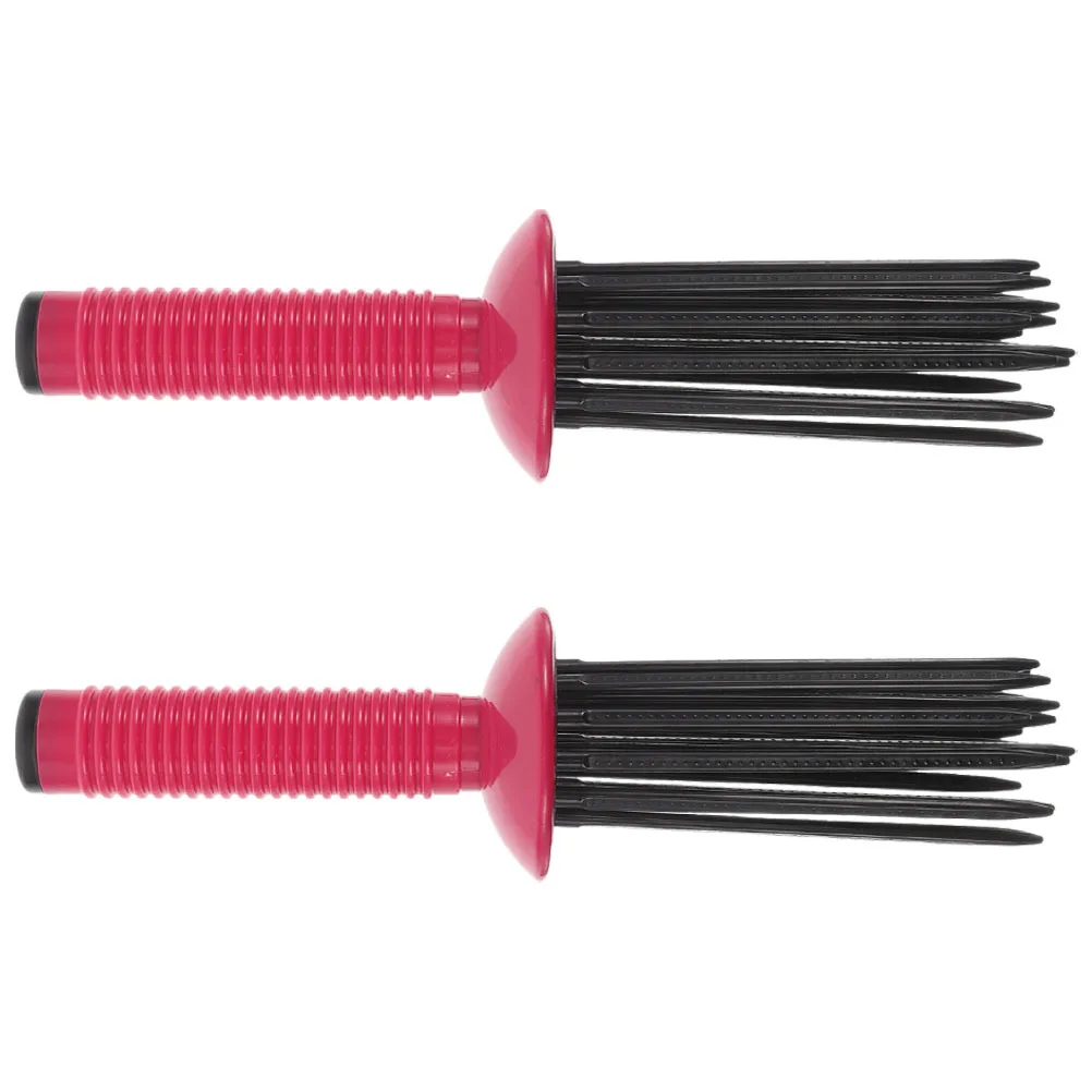 2 قطعة مشط الهواء للتجعيد الطبيعي تجعيد الشعر الكثيف أداة التصميم المحمولة مشط المضادة للانزلاق فرشاة عصا الشباك #5