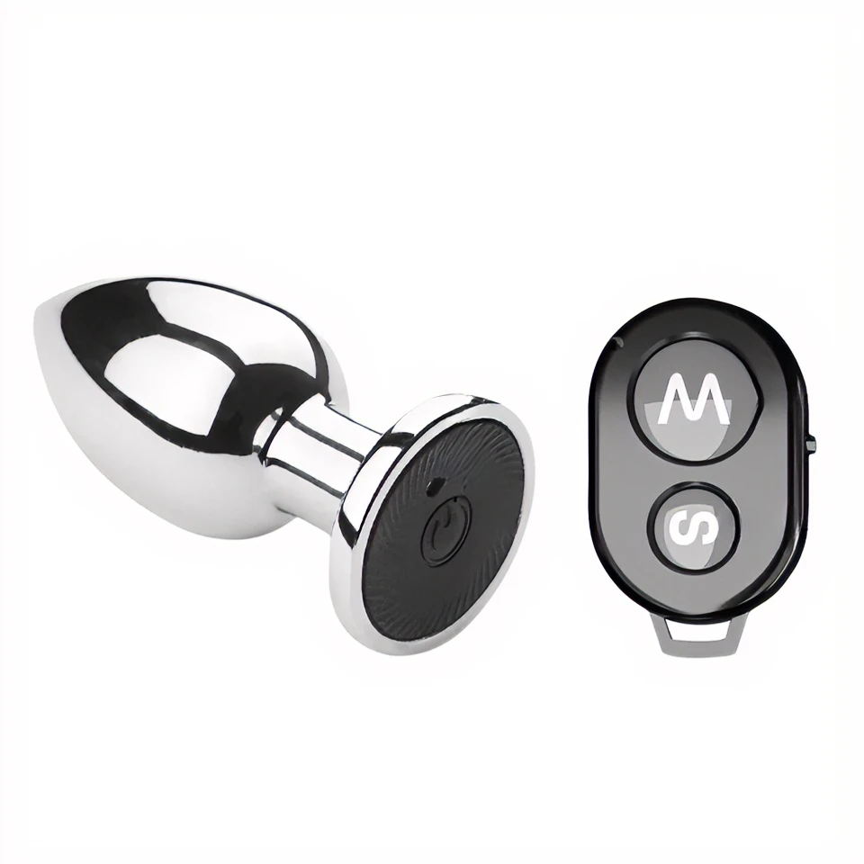 Hot Selling Remote Control Metal Anal Vibrator Wireless Vibrating Prostate Anal Butt Plug For Men Women