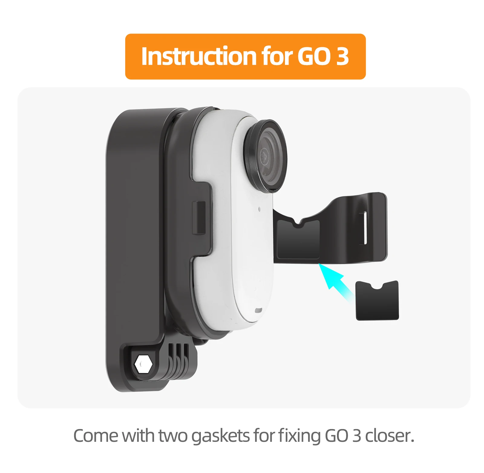 Insta360 GO3S 마그네틱 마운트 GO 3 베이스, 360 도 회전 접이식 스탠드