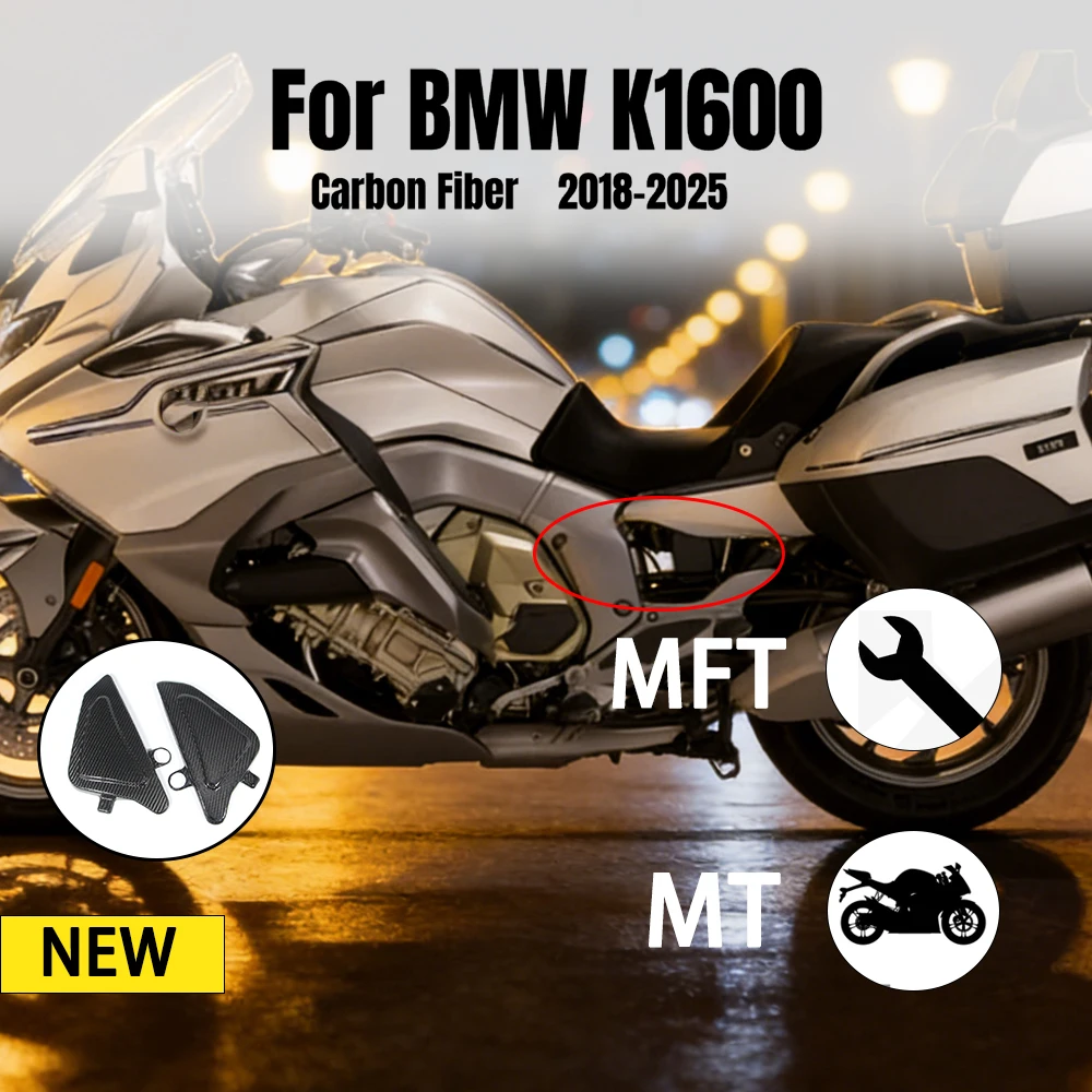 

Motorcycle Carbon Fiber Side Frame Tank Trim Plates For BMW K1600B / K1600 Grand America 2018+ Cowl Plastic Plates Tank Trim