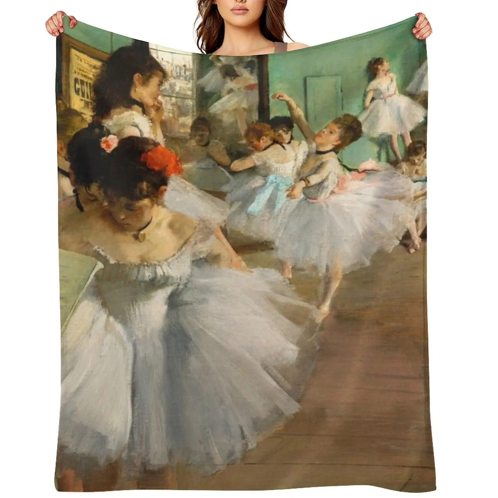 

Degas Ballerinas - Dance Class Throw Blanket Custom heavy to sleep Luxury Flannel Blankets