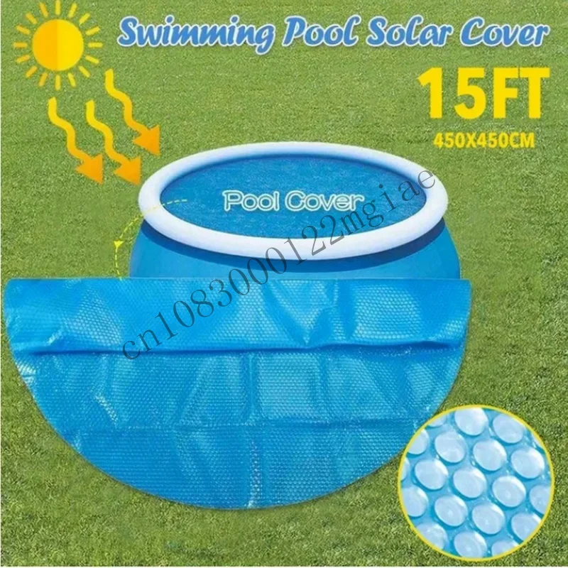 8/10/12/15 FT Swimming Cover Protector PE Insulation Film Foot Above Ground Dustproof Blue Protection Pool Solar Cov CMM221