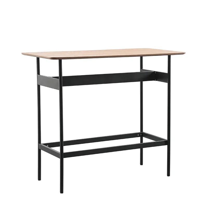 Nordic bar household casual high-footed table, creative log color simple commercial rectangular bar table