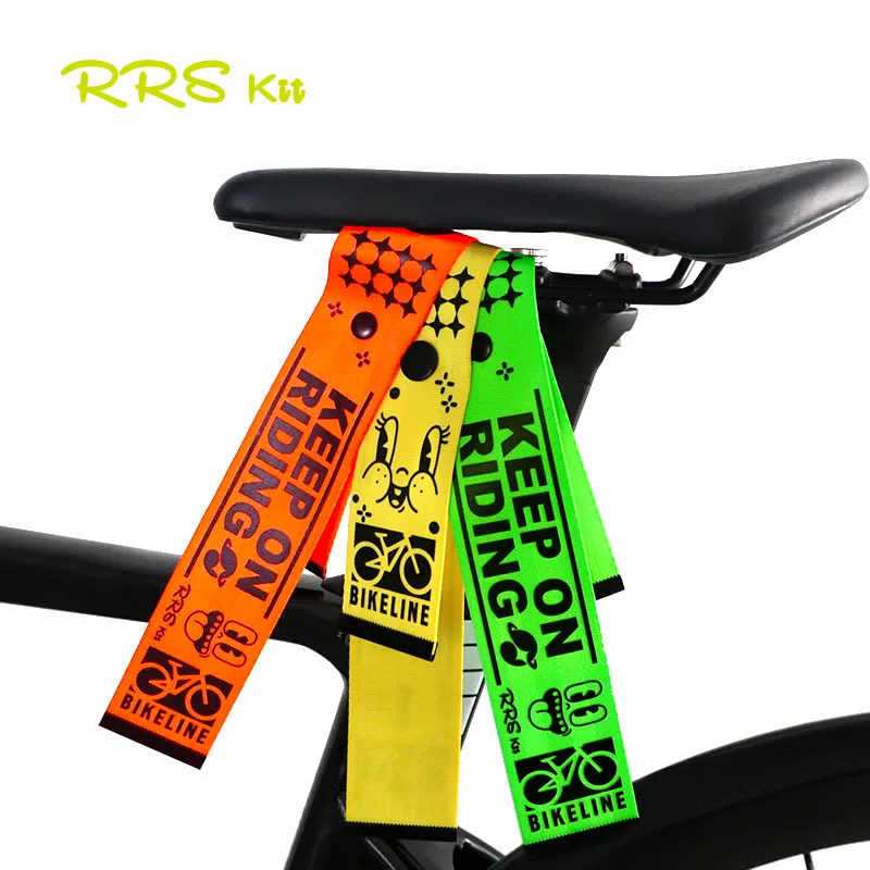 

RRSKIT Bicycle Creative Reflective Ribbon Pendant MTB Road Bicycle Seat Cushion Personalized Hanging Decoration Reflective Strip