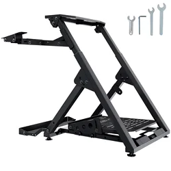 SucceBuy Foldable Racing Steering Wheel Stand Height Adjustable Universal Base Compatible with Logitech & Thrustmaster Wheel