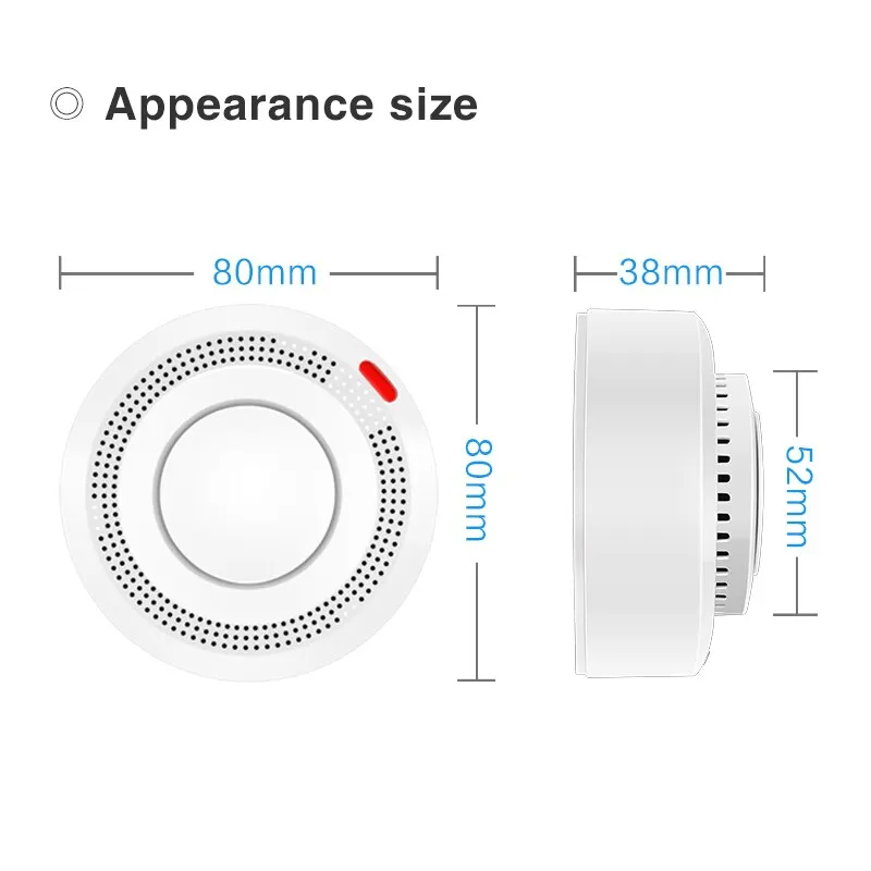 Detector de humo inteligente Tuya ZigBee, protección de seguridad, alarma de humo, sistema de seguridad para el hogar a través de la aplicación Smart Life