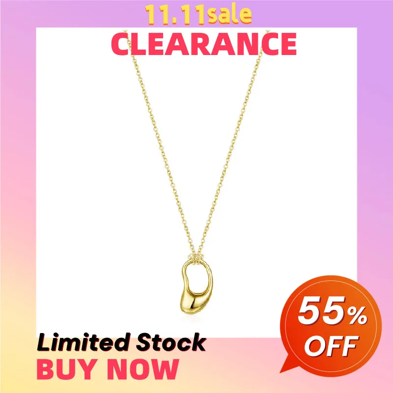 

Ожерелье с подвеской из стерлингового серебра 925 пробы, золотое ожерелье из фасоли акации для женщин, простое полое ожерелье-цепочка на ключицу счастливой фасолью, женское