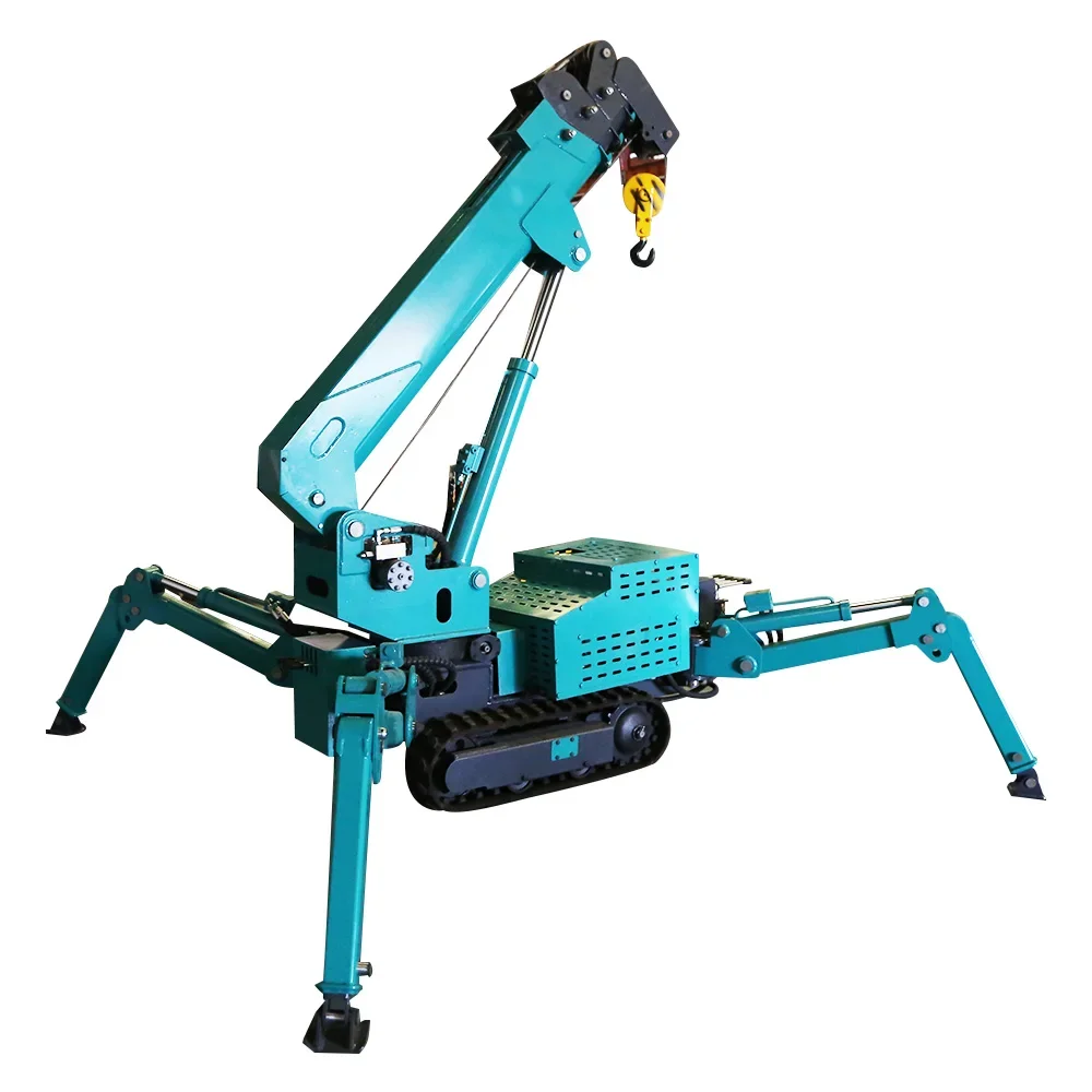 1.2 Ton 3 Ton 8 Ton Spider Crane Telescopic Boom Mini Crawler Mobile Crane Mini Crawler Flying Crane