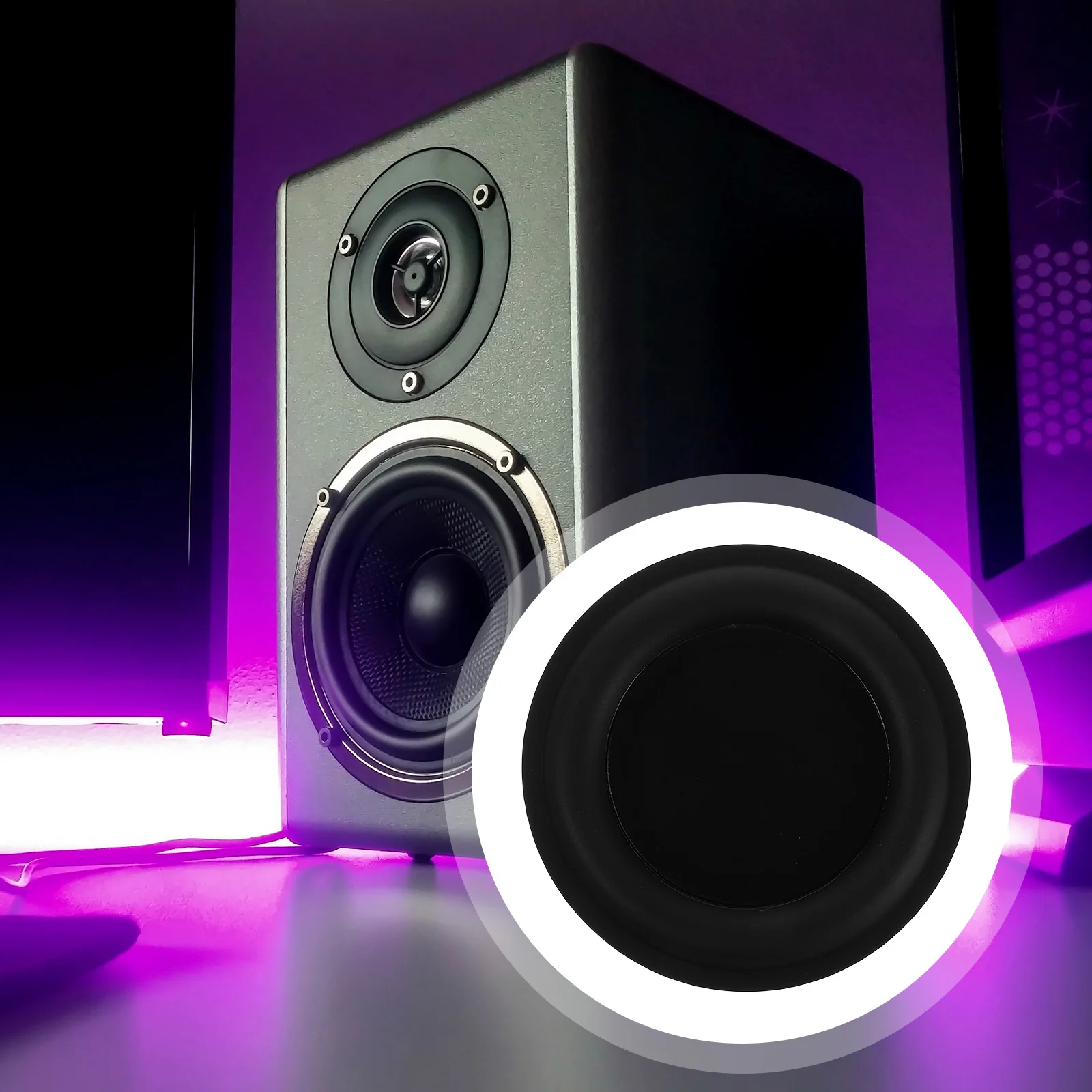 Bass Speaker Diaphragm Passive Radiator Plate Speakers Car Subwoofer Vibration Membrane Plastic 65 Inch