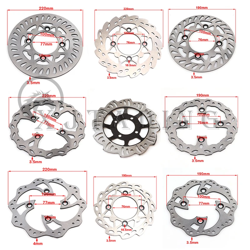 180mm 190mm 220mm 230mm Front Rear disc brake disc plate Fit For KAYO BSE 125cc 140cc 160cc pit dirt bike Motorcycle Accessories